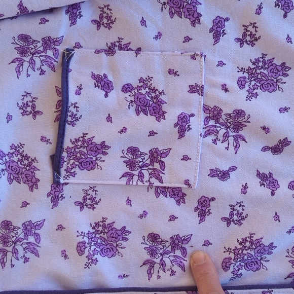 Lati Fashions Floral Piping Two Piece Pajama Set XXL Purple - Picture 16 of 16